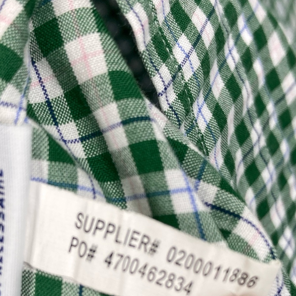 Polo Ralph Lauren Men’s Button Front Shirt Green Mini Gingham Large Cotton - Picture 15 of 16